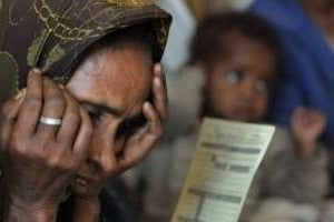 Un femme souffrant de malnutrition en Ethiopie le 4 septembre 2008. © AFP
