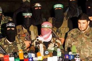 Conférence de presse de la branche armée du Hamas, le 2 septembre, à Gaza. © Wissam Nassar/Xinhua/Sipa Press