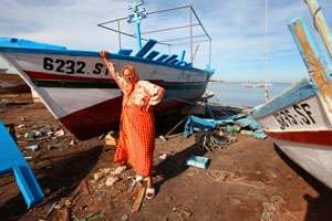 Djellali Saïda, 72 ans, l’une des 218 femmes inscrites au registre des pêcheurs de l’archipel. © ONS ABID POUR J.A.