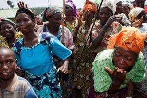 Des Congolaises au camp de Kahe, au Nord-Kivu, le 3 octobre 2010 en RDC. © AFP