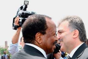 Abdullah Gül rend visite à Paul Biya, à Yaoundé le 16 mars. © D.R.