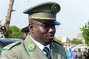Le colonel Badié, à Niamey le 3 août. © AFP