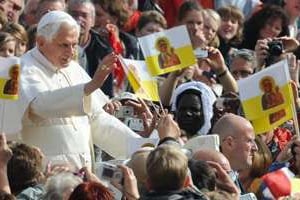 Le pape Benoît XVI au Vatican, le 20 octobre 2010. © AFP