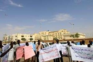 Khartoum, le 23 septembre. Rassemblement demandant l’organisation du scrutin dans la région d’Abyei © Mohamed Nureldin Abdallah/Reuters