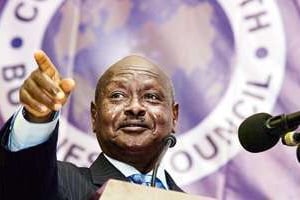 Yoweri Museveni est en Afrique de l’Est le recordman de la longévité au pouvoir. © AFP