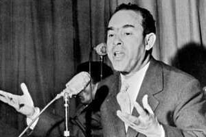 Mehdi Ben Barka à Casablanca en janvier 1959. © AFP