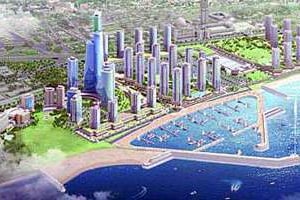 Alger-Medina abritera en plus du centre d’affaires, un parc aquatique et un Palais des congrès. © D.R.