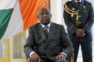 Le président ivoirien Laurent Gbagbo, le 13 janvier 2010 à Yamoussoukro. © AFP