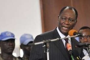 Alassane Ouattara, ici le 10 novembre 2010, compte sur un soulèvement populaire contre Gbagbo. © AFP