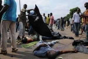 Supporteurs de Ouattara décédés pendant la marche du 16 décembre. © AFP
