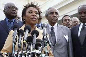 La présidente du Congressional Black Caucus Barbara Lee. © Reuters