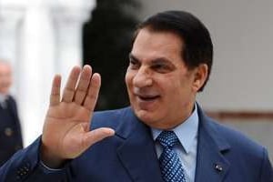 Le président tunisien Zine El Abidine Ben Ali, le 22 décembre 2010 à Tunis. © AFP