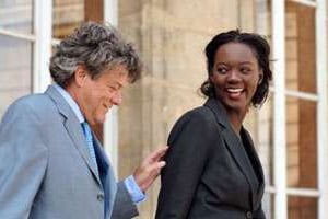 La nouvelle ambassadrice de la France auprès de l’Unesco avec Jean-Louis Borloo, en août 2009. © AFP