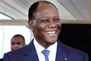 Alassane Ouattara, à l’automne 2009, alors candidat à la présidentielle. © D. Bougouma pour J.A.