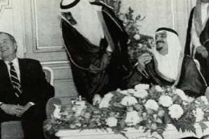 Le président américain George Bush et le roi Fadh d’Arabie. © AFP