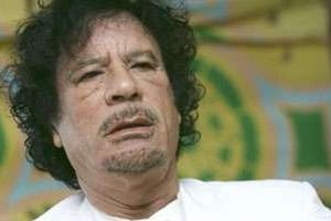 Le colonel Kaddafi, le 6 novembre 2008 à Kiev. © AFP