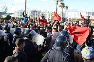 Manifestation à Tetouan, le 20 février 2011. © AFP