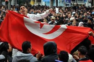 Une manifestation à Tunis, le 25 janvier 2011. © AFP