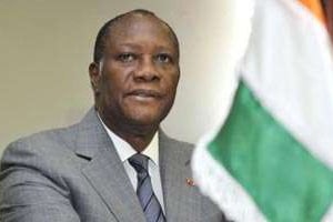 Alassane Ouattara le 5 mars 2011 à Abidjan. © AFP