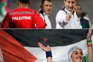Si la Palestine n’a pas encore d’État, son équipe de football peut faire des matchs à domicile. © montage Reuters
