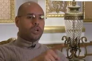 Capture de la vidéo de l’interview de Seif el-Islam à Euronews. © D.R.