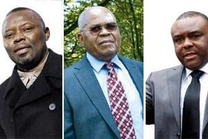 De gauche à droite : Vital Kamerhe, Etienne Tshisekedi et Jean-Pierre Bemba. © Vincent Fournier pour J.A./Reuters