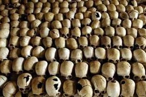 Mémorial du génocide à Nyamata, au Rwanda, le 27 février 2004. © AFP