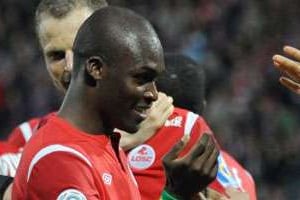 Le Sénégalais Moussa Sow a inscrit son 20e but ce week-end face à Caen. © Denis Charlet/AFP