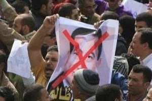 Manifestation anti-Moubarak, le 1er février 2011 au Caire © AFP