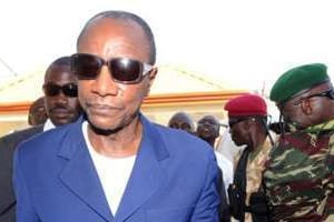 Le nouveau président de la République de Guinée, Alpha Condé, le 3 décembre. © AFP