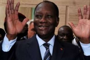 Elu le 28 novembre dernier, Alassane Ouattara entre désormais officiellement dans ses fonctions. © Issouf Sanogo / AFP