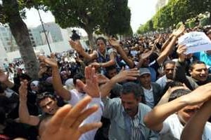 Des manifestants à Tunis, le 6 mai 2011. © AFP