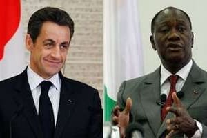 Nicolas Sarkozy et Alassane Ouattara sont amis de longue date. © D.R.