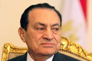 L’ancien président égyptien Hosni Moubark, le 8 février 2011 au Caire. © AFP
