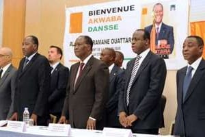 Le président ivoirien Alassane Ouattara à Paris, le 26 mai 2011. © AFP