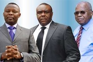 Les trois principaux opposants congolais : Vital Kamerhe, Jean-Pierre Bemba et Étienne Tshisekedi. © Vincent Fournier/Clajot pour J.A.