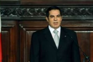 Zine El-Abidine Ben Ali devant le parlement tunisien, le 12 novembre 2009. © AFP
