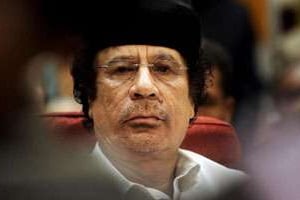 Le leader libyen Mouammar Kaddafi. © Gianluigi Guercia/AFP