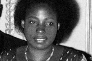 Agathe Habyarimana, le 14 avril 1977 à Paris. © AFP