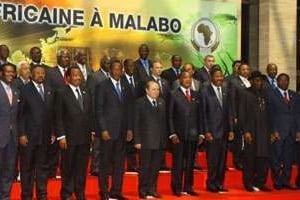 Les chefs d’État africains réunis pour le 17e sommet de l’UA à Sipopo, le 30 juin 2011. © AFP