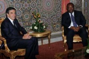 François Fillon avec le président du Gabon Ali Bongo Ondimba à Libreville le 16 juillet 2011. © AFP