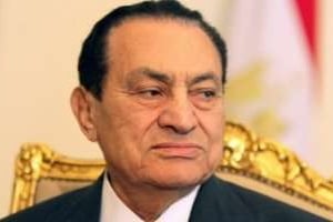 L’ancien président égyptien Hosni Moubarak au Caire le 8 février 2011. © AFP
