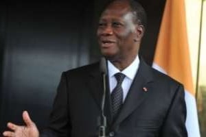 Le président ivoirien Alassane Ouattara, le 15 juillet 2011 à Abidjan. © AFP