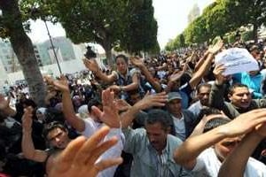 Manifestation à Tunis le 6 mai 2011. © AFP