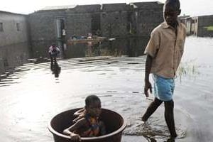 Les inondations sont récurrentes dans cette région du Ghana. © AFP/Archives