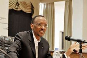 Le président rwandais Paul Kagame à Kigali, le 23 juin 2011. © Steve Terrill/AFP