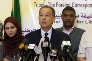 Khaled Bazilia, le directeur de la chaîne libyenne Al-Jamahiriya, le 30 juillet 2011 à Tripoli. © AFP