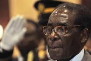 Le jour de la diffusion du documentaire de la BBC, Mugabe a dénoncé la guerre en Libye. © AFP