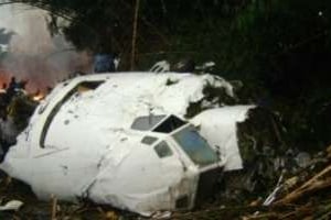 Boeing 727 d’Hewa Bora Airways (HBA) s’est écrasé le 8 juillet 2011 à Kisangani (RDC). © AFP