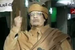 Image diffusée le 1er septembre 2011 sur la télévision Arrai du colonel Mouammar Kaddafi. © AFP